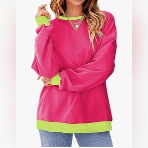NWT- Large oversize crewneck
Pink & Yellow Sweatshirt
Long sleeve